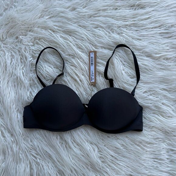 Skims Ultimate Push Up Strapless Bra Onyx Size 34B - Picture 1 of 6